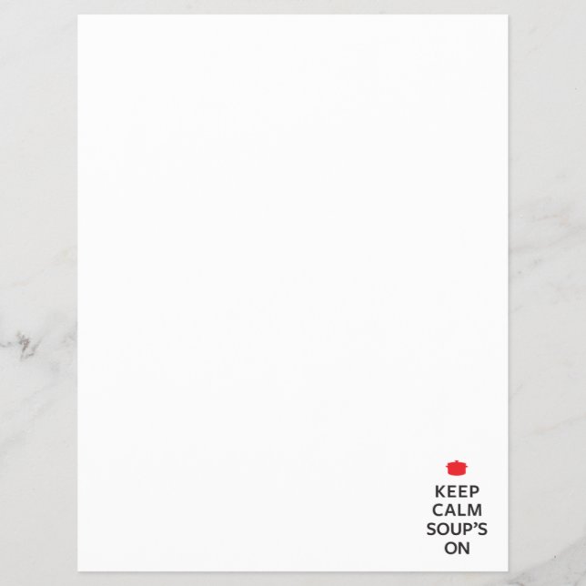 Keep Calm Soup's On Flyer (Front)
