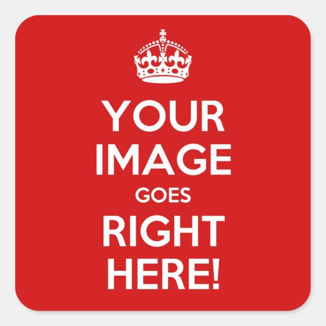 Keep Calm Square Stickers (Front)