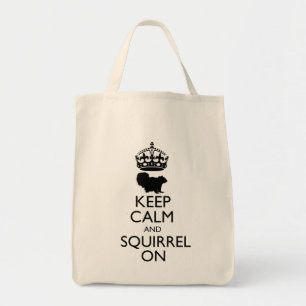 Keep Calm Squirrel On Tote Bag