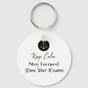 Keep Calm. Stay Focused. Pass Your Exams Key Ring