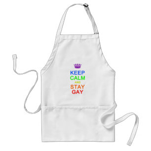 Keep Calm & Stay Gay apron - choose style
