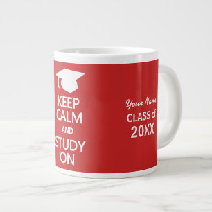 Keep Calm & Study On custom colour mugs