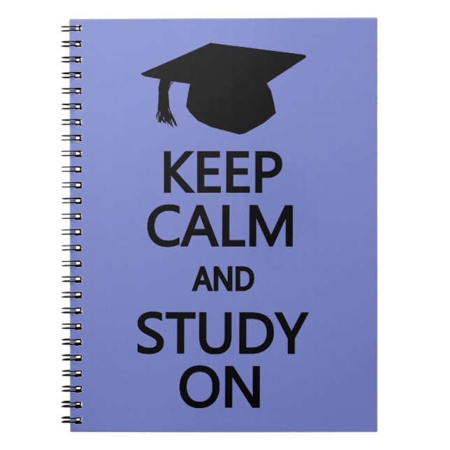 Keep Calm & Study On custom notebook (Front)