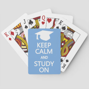 Keep Calm & Study On custom playing cards