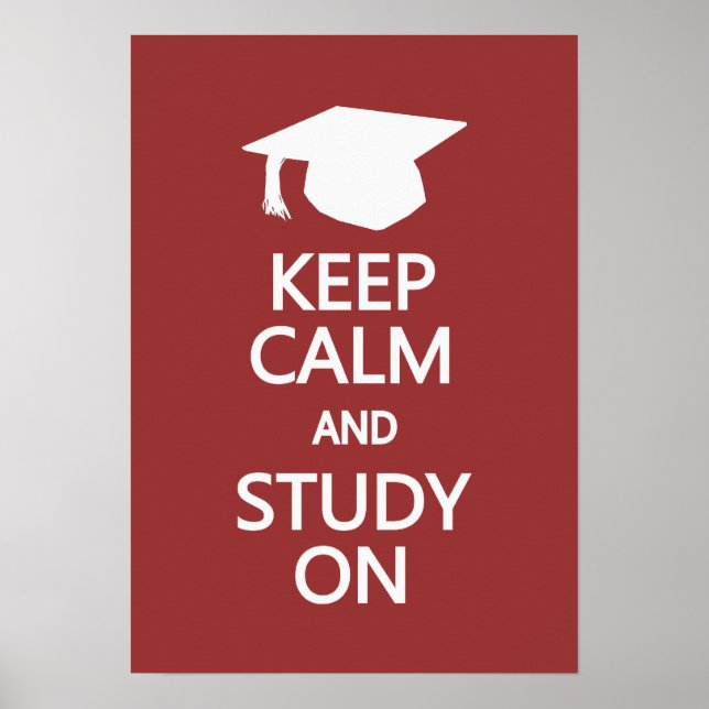 Keep Calm & Study On custom poster (Front)