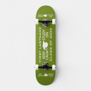 Keep Calm & Study On custom skateboards
