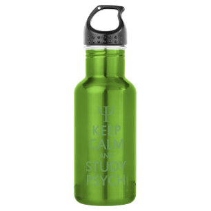 Keep Calm & Study Psych - choose colo 532 Ml Water Bottle