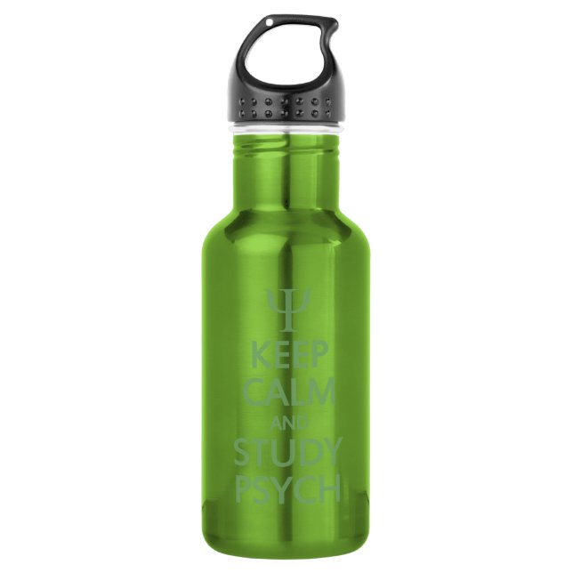 Keep Calm & Study Psych - choose colo 532 Ml Water Bottle (Front)
