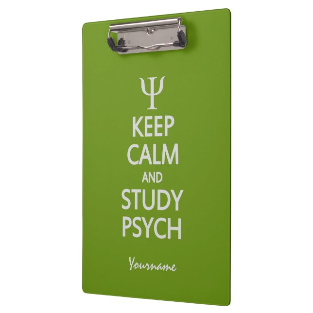 Keep Calm & Study Psych custom clipboard (Left)