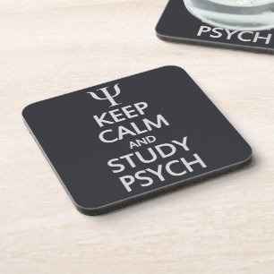 Keep Calm & Study Psych custom coasters
