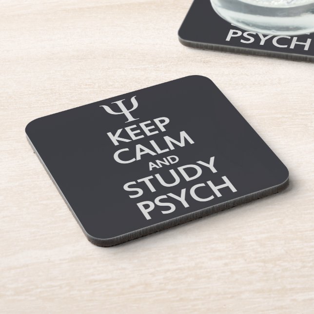 Keep Calm & Study Psych custom coasters (Left Side)