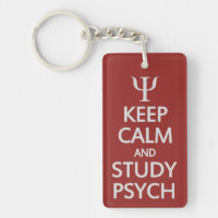 Keep Calm & Study Psych custom key chain