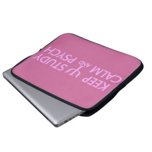 Keep Calm & Study Psych custom laptop sleeve