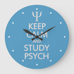 Keep Calm & Study Psych custom wall clock