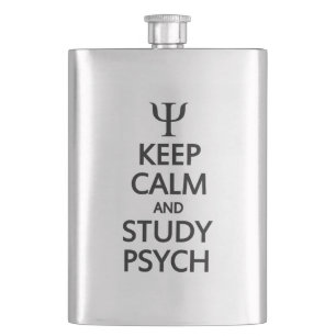 Keep Calm & Study Psych flask