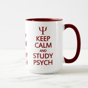 Keep Calm & Study Psych mug - choose style, colour