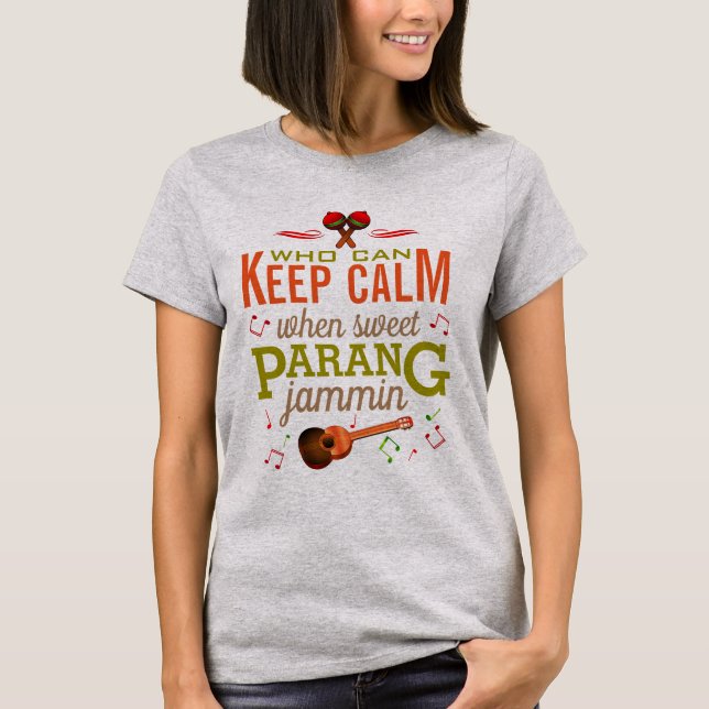 Keep Calm Sweet Parang Trini Christmas and Maracas T-Shirt (Front)