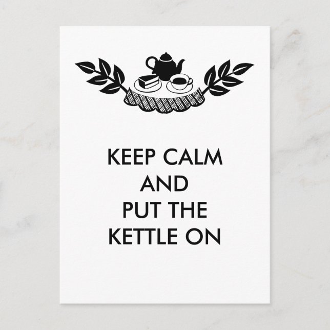 KEEP CALM TEA BREAK POSTCARD (Front)