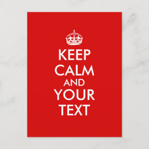 Keep Calm Template Add Your Text Custom Postcard