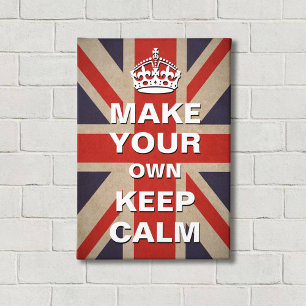 Keep Calm Template - Vintage Union Jack Canvas Print