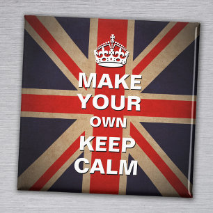 Keep Calm Template - Vintage Union Jack Magnet