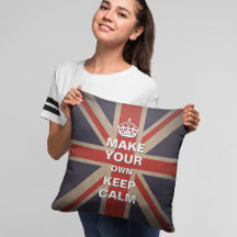 Keep Calm Template - Vintage Union Jack Pillow