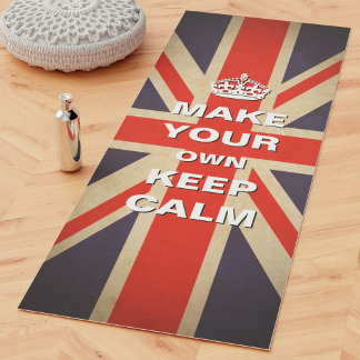 Keep Calm Template - Vintage Union Jack Yoga Mat