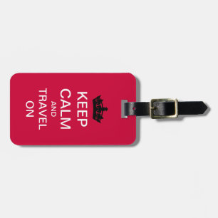 Keep Calm Travel On Custom Luggage Tag