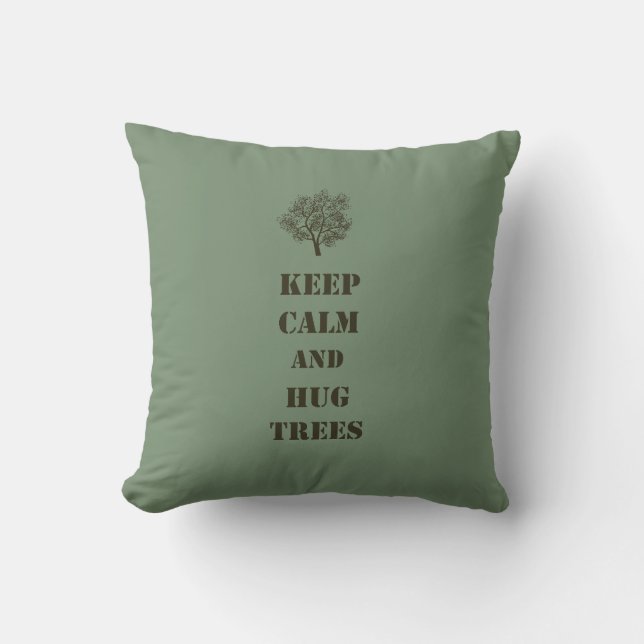 Keep Calm Trees Cushion (Front)