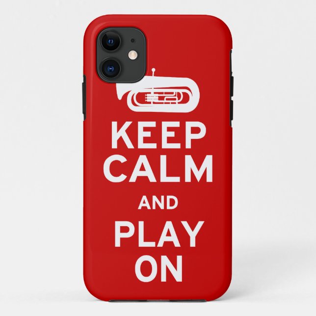 Keep Calm Tuba Case-Mate iPhone Case (Back)