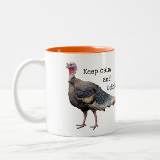 Keep Calm Turkey Two-Tone Coffee Mug