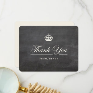 Keep Calm Vintage Chalkboard Adult Birthday Party Thank You Card