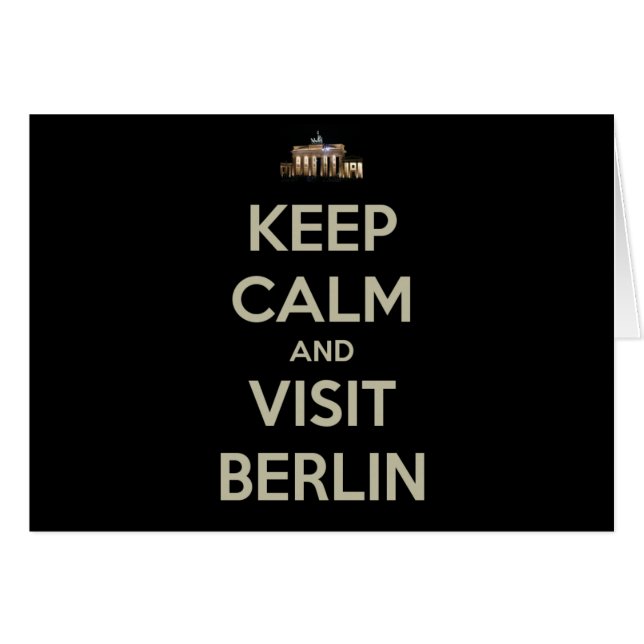keep calm visit berlin (Front Horizontal)