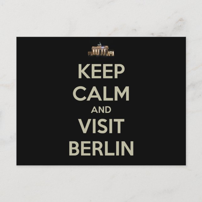 keep calm visit berlin postcard (Front)