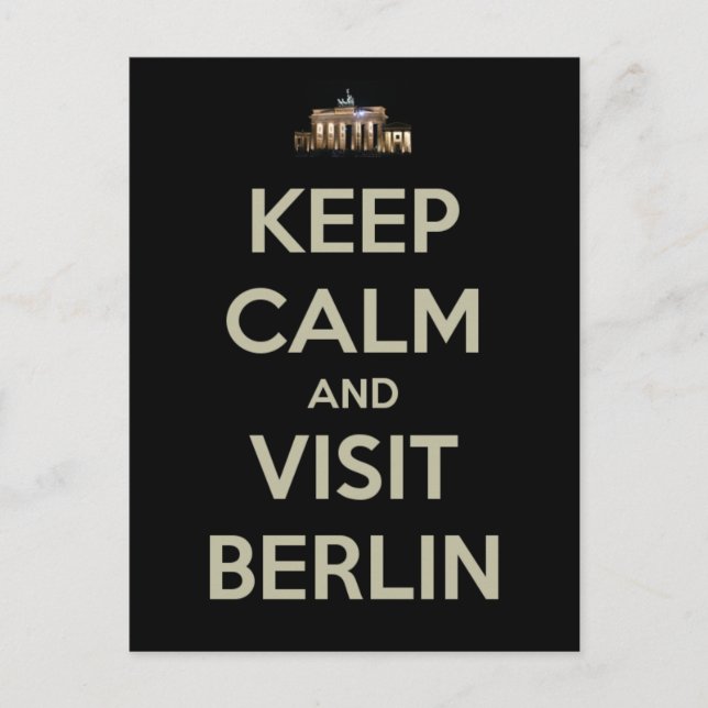 keep calm visit berlin postcard (Front)