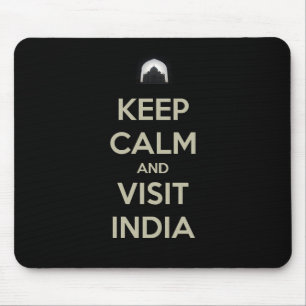 keep calm visit india mouse pad