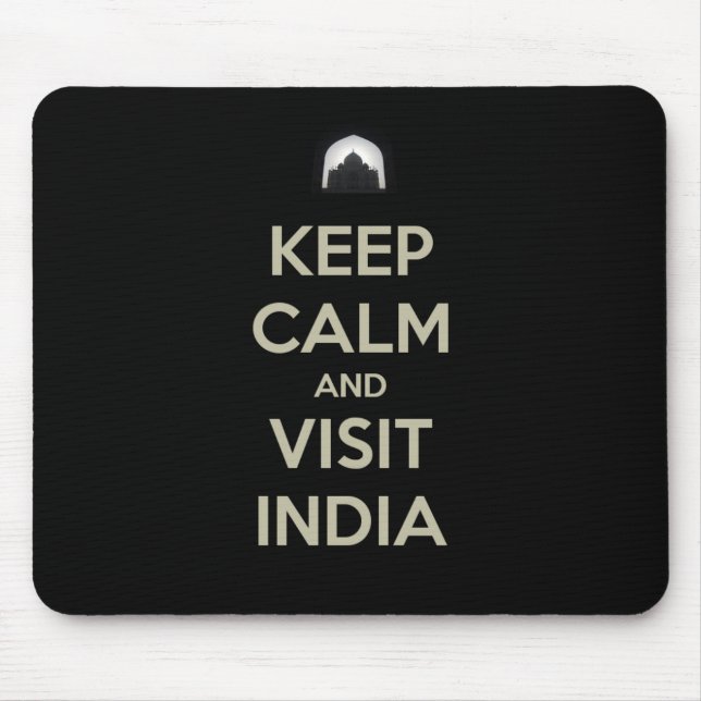 keep calm visit india mouse pad (Front)