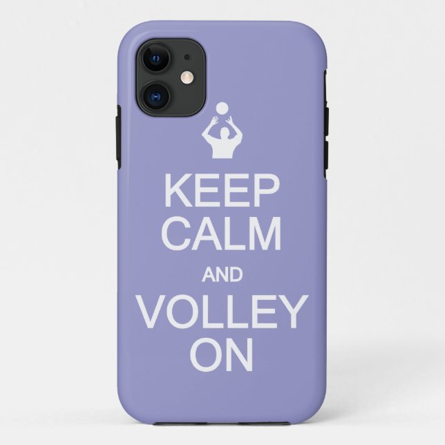 Keep Calm & Volley On custom colour iPhone case (Back)
