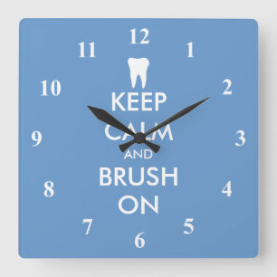 Keep Calm wall clock for dentist practice