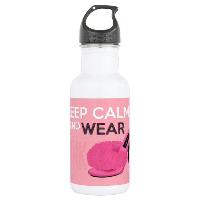 Keep Calm Wear Pink 532 Ml Water Bottle (Front)