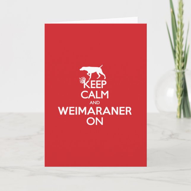 KEEP CALM WEIMARANER NOTECARDS BLANK (Front)
