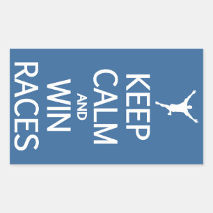Keep Calm & Win Races custom colour stickers