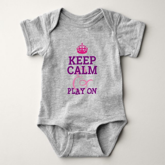 KEEP CALM Wisdom Quote Graphic Baby Bodysuit (Front)