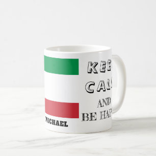Keep Calm with Italy Flag Coffee Mug
