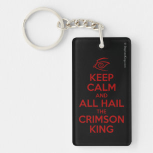 Keep Calm with the Crimson King Key Ring