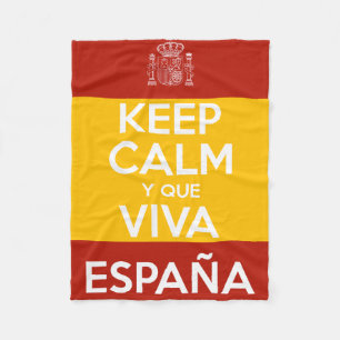 Keep Calm y que viva España Fleece Blanket