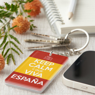 Keep Calm y que viva España Key Ring
