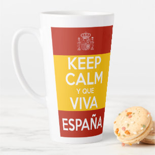Keep Calm y que viva España Latte Mug
