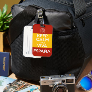 Keep Calm y que viva España Luggage Tag