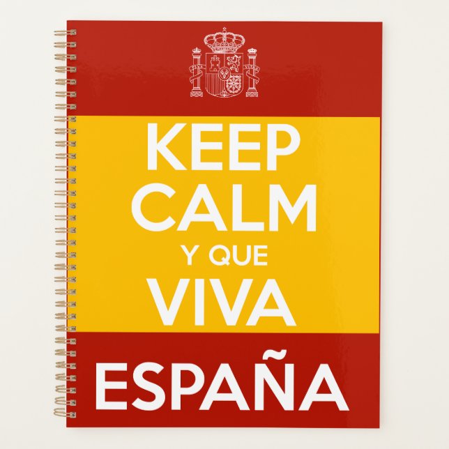 Keep Calm y que viva España Planner (Front)